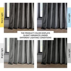 Pepper Grey French Pleat Heritage Plush Velvet Curtain -Chic Curtains Shop VPYC 198595 FPD angled front view bbf1f50d 30a6 4167 9507 b4c274c856eb