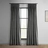 Pepper Grey French Pleat Heritage Plush Velvet Curtain -Chic Curtains Shop VPYC 198595 FPD front view 61d30552 d32a 4fba ae25 f6db290c225b