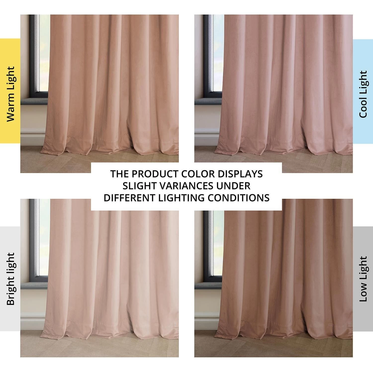 Peach Blossom French Pleat Heritage Plush Velvet Curtain 8 Peach Blossom French Pleat Heritage Plush Velvet Curtain - Image 6