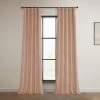 Peach Blossom Heritage Plush Velvet Curtain -Chic Curtains Shop VPYC 198601 front view