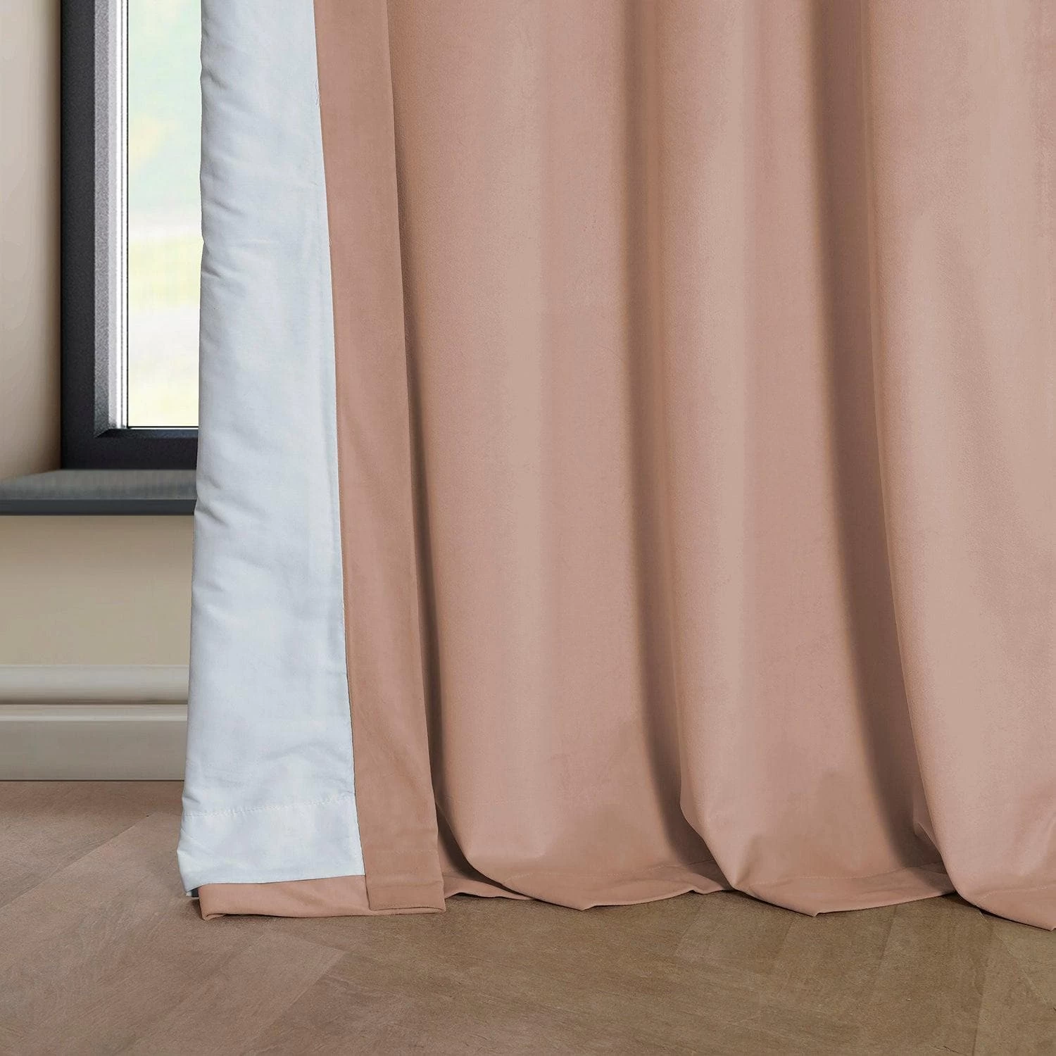 Peach Blossom Heritage Plush Velvet Curtain 7 Peach Blossom Heritage Plush Velvet Curtain - Image 5