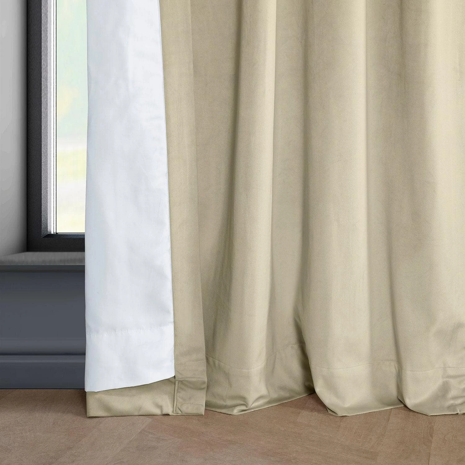 Macchiato Beige French Pleat Heritage Plush Velvet Curtain 6 Macchiato Beige French Pleat Heritage Plush Velvet Curtain - Image 4