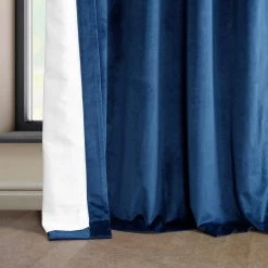 Pisces Blue French Pleat Heritage Plush Velvet Curtain 11 Pisces Blue French Pleat Heritage Plush Velvet Curtain -Chic Curtains Shop VPYC 198604 FPD lining view 5e071ef3 d0a2 4795 a52f 2daa9ff6df5d