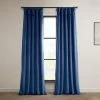 Pisces Blue Heritage Plush Velvet Curtain 1 Pisces Blue Heritage Plush Velvet Curtain -Chic Curtains Shop VPYC 198604 front view