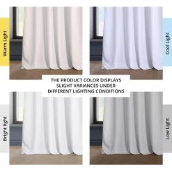 White Heritage Plush Velvet Curtain -Chic Curtains Shop VPYC 225201 angled front view