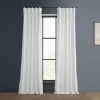 White Heritage Plush Velvet Curtain -Chic Curtains Shop VPYC 225201 front view