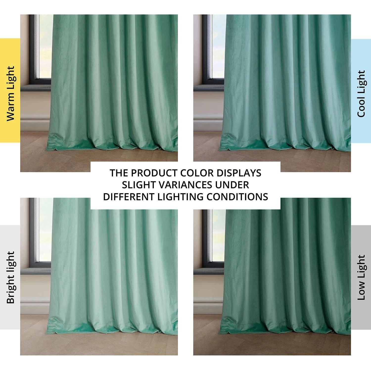 Light Teal Green Heritage Plush Velvet Curtain 8 Light Teal Green Heritage Plush Velvet Curtain - Image 6