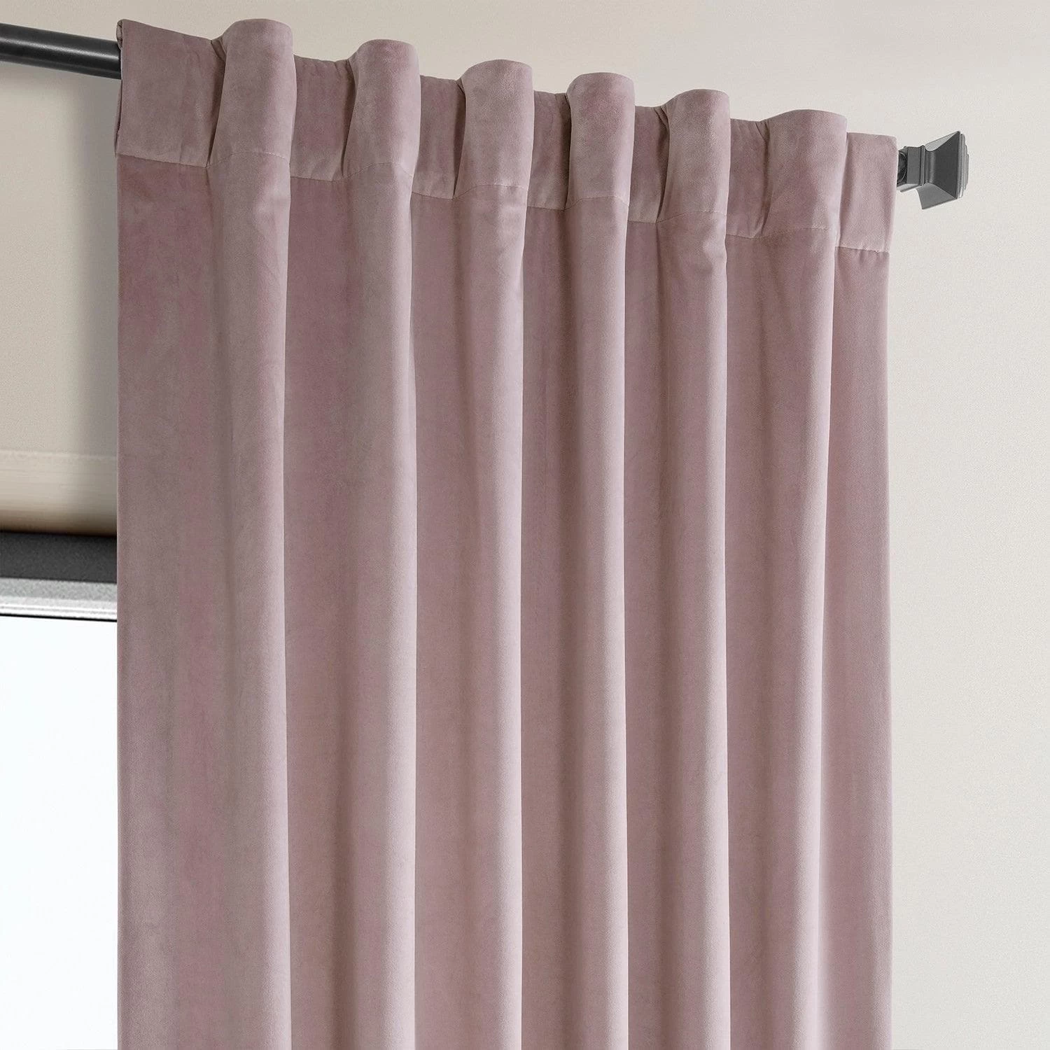 Mauve Heritage Plush Velvet Curtain 5 Mauve Heritage Plush Velvet Curtain - Image 3