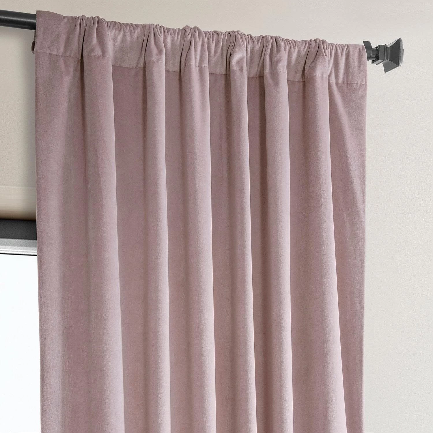 Mauve Heritage Plush Velvet Curtain 6 Mauve Heritage Plush Velvet Curtain - Image 4