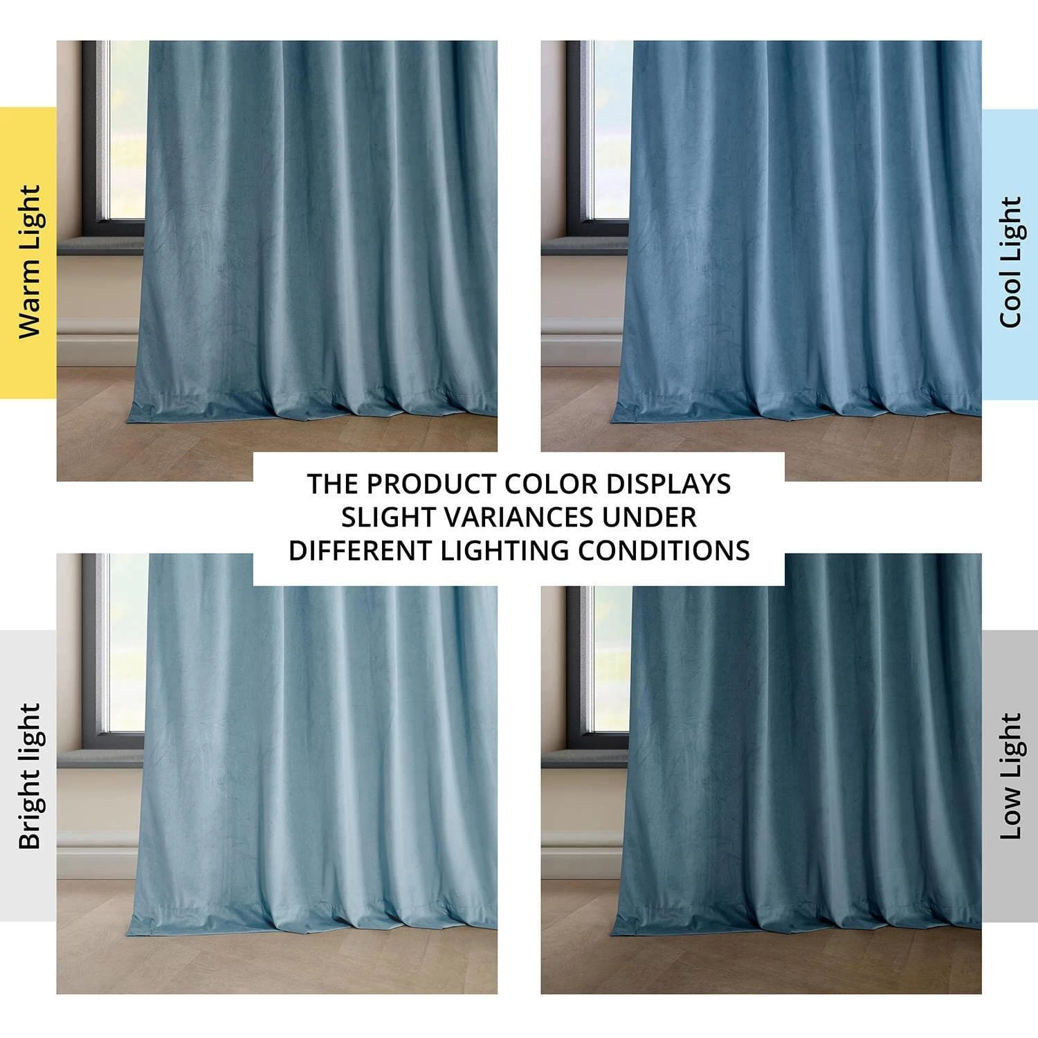 Light Blue Heritage Plush Velvet Curtain 8 Light Blue Heritage Plush Velvet Curtain - Image 6