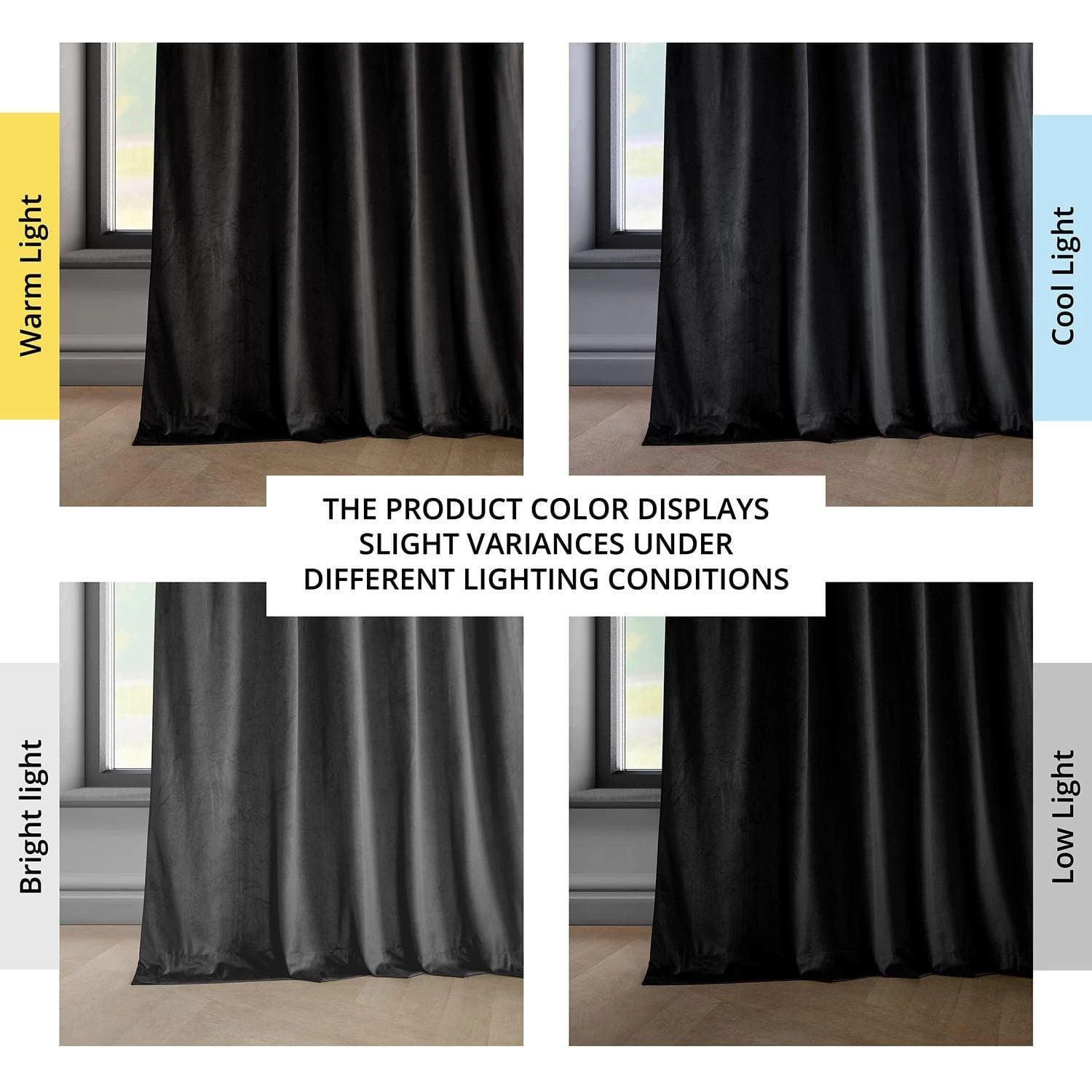 Black Heritage Plush Velvet Curtain 8 Black Heritage Plush Velvet Curtain - Image 6