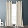 Sandalwood Beige Grommet Plush Velvet Hotel Blackout Curtain -Chic Curtains Shop VPYC CBO1904 GR 58663