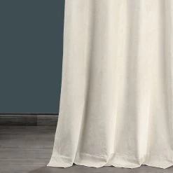 Sandalwood Beige Grommet Plush Velvet Hotel Blackout Curtain -Chic Curtains Shop VPYC CBO1904 GR 58663 3