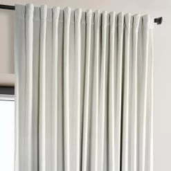 Misty White Extra Wide Signature Plush Velvet Hotel Blackout Curtain -Chic Curtains Shop VPYC SBO161201 DW 94768 3