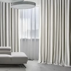 Misty White Extra Wide Signature Plush Velvet Hotel Blackout Curtain -Chic Curtains Shop VPYC SBO161201 DW 94768 5