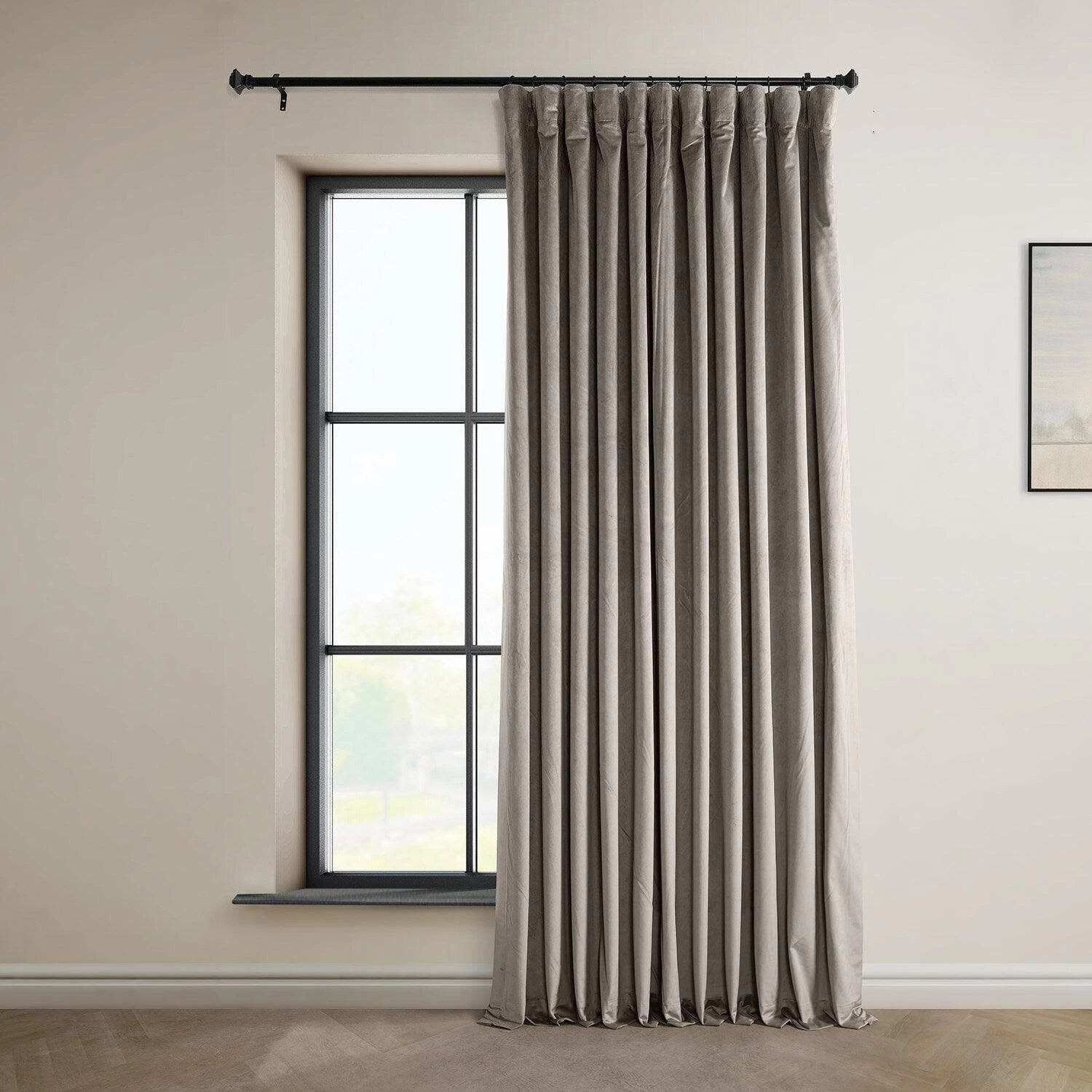 Library Taupe Extra Wide Signature Plush Velvet Hotel Blackout Curtain 3 Library Taupe Extra Wide Signature Plush Velvet Hotel Blackout Curtain