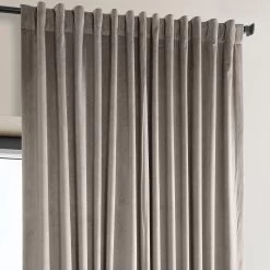 Library Taupe Extra Wide Signature Plush Velvet Hotel Blackout Curtain 10 Library Taupe Extra Wide Signature Plush Velvet Hotel Blackout Curtain -Chic Curtains Shop VPYC SBO161209 DW 94777 3