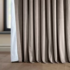 Library Taupe Extra Wide Signature Plush Velvet Hotel Blackout Curtain 12 Library Taupe Extra Wide Signature Plush Velvet Hotel Blackout Curtain -Chic Curtains Shop VPYC SBO161209 DW 94777 4