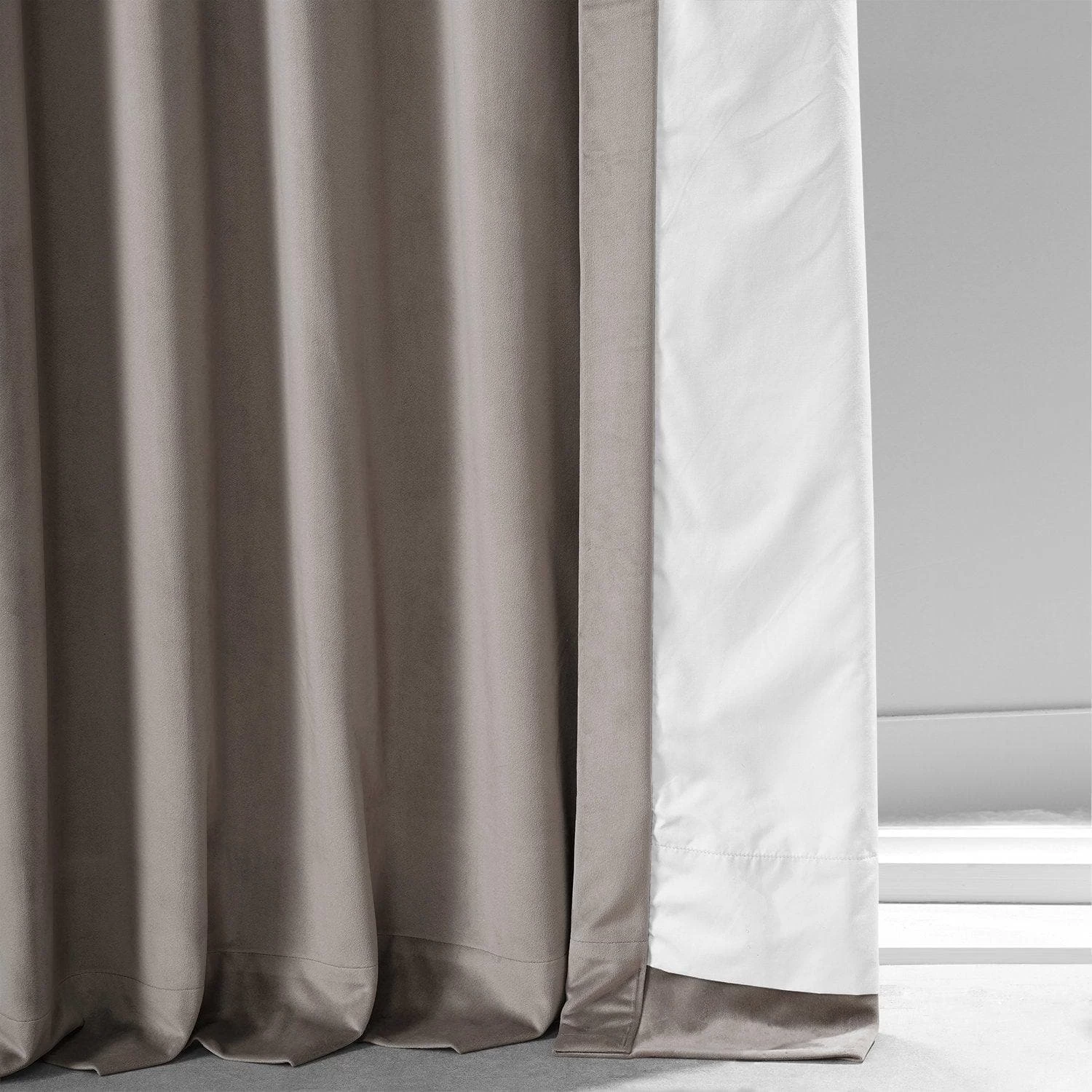 Library Taupe Signature Plush Velvet Hotel Blackout Curtain 7 Library Taupe Signature Plush Velvet Hotel Blackout Curtain - Image 5