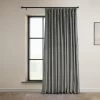 Nightlife Grey Extra Wide Signature Plush Velvet Hotel Blackout Curtain -Chic Curtains Shop VPYC SBO161213 DW 94778