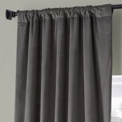 Nightlife Grey Signature Plush Velvet Hotel Blackout Curtain -Chic Curtains Shop VPYC SBO161213 68970 3