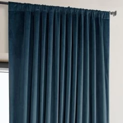 Varsity Blue Extra Wide Signature Plush Velvet Hotel Blackout Curtain -Chic Curtains Shop VPYC SBO161270 DW 94780 2