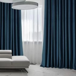 Varsity Blue Extra Wide Signature Plush Velvet Hotel Blackout Curtain -Chic Curtains Shop VPYC SBO161270 DW 94780 5