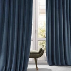 Varsity Blue Signature Plush Velvet Hotel Blackout Curtain 13 Varsity Blue Signature Plush Velvet Hotel Blackout Curtain -Chic Curtains Shop VPYC SBO161270 68972