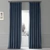 Varsity Blue Signature Plush Velvet Hotel Blackout Curtain -Chic Curtains Shop VPYC SBO161270 68972 1