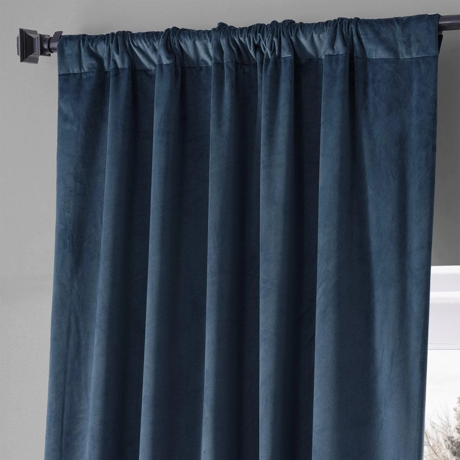 Varsity Blue Signature Plush Velvet Hotel Blackout Curtain 6 Varsity Blue Signature Plush Velvet Hotel Blackout Curtain - Image 4