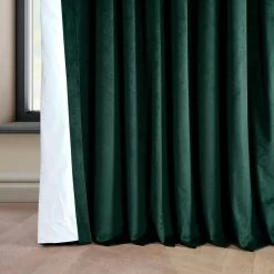 Spirit Green Extra Wide Signature Plush Velvet Hotel Blackout Curtain -Chic Curtains Shop VPYC SBO179759 DW 94781 4