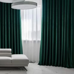 Spirit Green Extra Wide Signature Plush Velvet Hotel Blackout Curtain -Chic Curtains Shop VPYC SBO179759 DW 94781 5