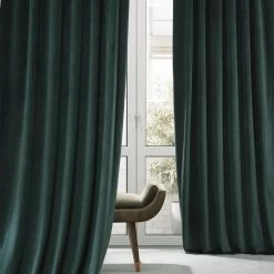 Spirit Green Signature Plush Velvet Hotel Blackout Curtain -Chic Curtains Shop VPYC SBO179759 68973