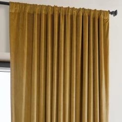 Sophomore Gold Extra Wide Signature Plush Velvet Hotel Blackout Curtain -Chic Curtains Shop VPYC SBO179760 DW 94782 2
