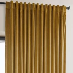 Sophomore Gold Extra Wide Signature Plush Velvet Hotel Blackout Curtain -Chic Curtains Shop VPYC SBO179760 DW 94782 3