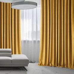 Sophomore Gold Extra Wide Signature Plush Velvet Hotel Blackout Curtain -Chic Curtains Shop VPYC SBO179760 DW 94782 5