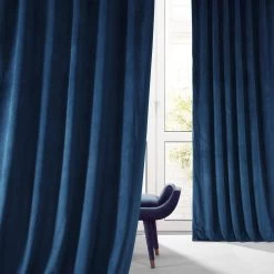 Dreamland Blue Signature Plush Velvet Hotel Blackout Curtain -Chic Curtains Shop VPYC SBO179910 80375 1