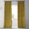 Babylonia Green Signature Plush Velvet Hotel Blackout Curtain