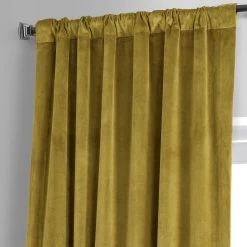 Babylonia Green Signature Plush Velvet Hotel Blackout Curtain 11 Babylonia Green Signature Plush Velvet Hotel Blackout Curtain -Chic Curtains Shop VPYC SBO179911 80376 3