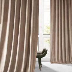 Pashmina Taupe Signature Plush Velvet Hotel Blackout Curtain 13 Pashmina Taupe Signature Plush Velvet Hotel Blackout Curtain -Chic Curtains Shop VPYC SBO190153 80398 1