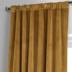 Apple Cider Gold Signature Plush Velvet Hotel Blackout Curtain 11 Apple Cider Gold Signature Plush Velvet Hotel Blackout Curtain -Chic Curtains Shop VPYC SBO190159 80401 3