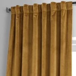 Apple Cider Gold Signature Plush Velvet Hotel Blackout Curtain 10 Apple Cider Gold Signature Plush Velvet Hotel Blackout Curtain -Chic Curtains Shop VPYC SBO190159 80401 4