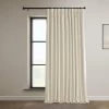 Diva Cream Extra Wide Signature Plush Velvet Hotel Blackout Curtain -Chic Curtains Shop VPYC SBO198593 DW 94779