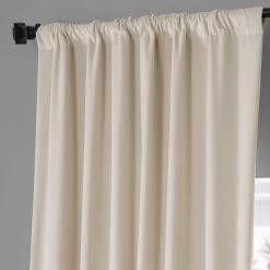 Diva Cream Signature Plush Velvet Hotel Blackout Curtain -Chic Curtains Shop VPYC SBO198593 68971 3
