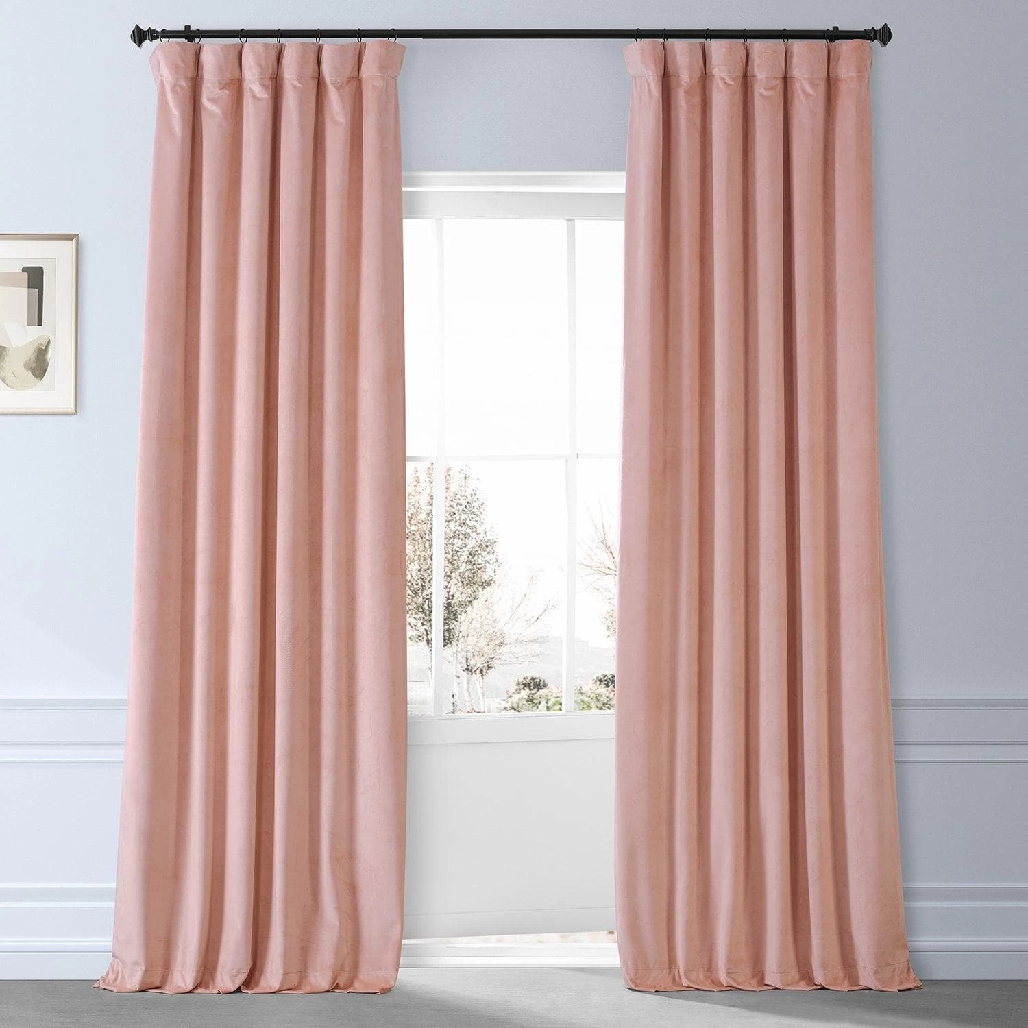 Apricot Blossom Signature Plush Velvet Hotel Blackout Curtain 3 Apricot Blossom Signature Plush Velvet Hotel Blackout Curtain