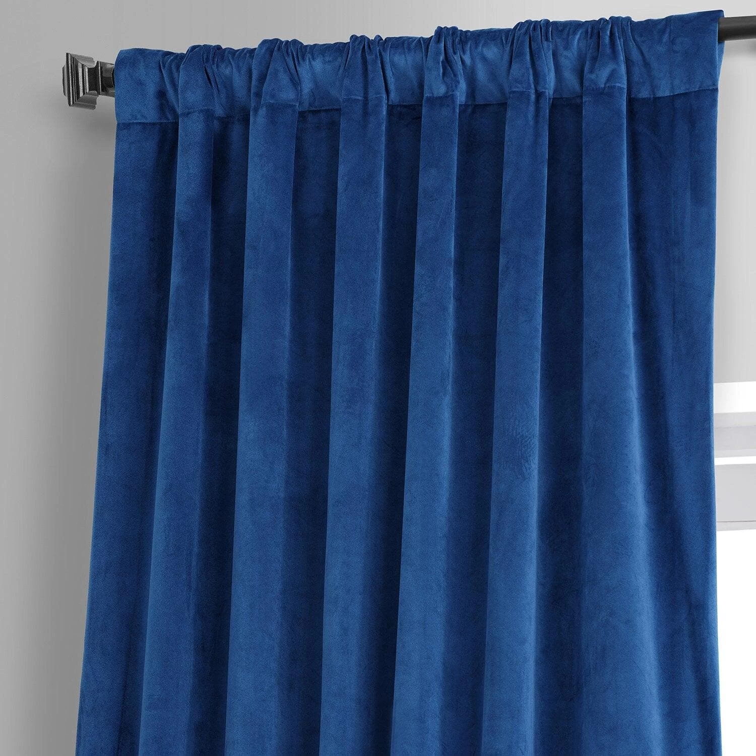 Babylonian Blue Signature Plush Velvet Hotel Blackout Curtain 6 Babylonian Blue Signature Plush Velvet Hotel Blackout Curtain - Image 4