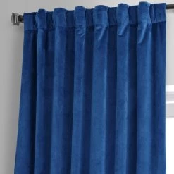 Babylonian Blue Signature Plush Velvet Hotel Blackout Curtain 10 Babylonian Blue Signature Plush Velvet Hotel Blackout Curtain -Chic Curtains Shop VPYC SBO198604 80400 4