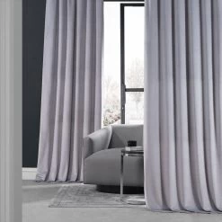 Cascade Grey Royal Lux Velvet Curtain -Chic Curtains Shop VRCH 201061 75304