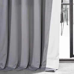 Cascade Grey Royal Lux Velvet Curtain -Chic Curtains Shop VRCH 201061 75304 5
